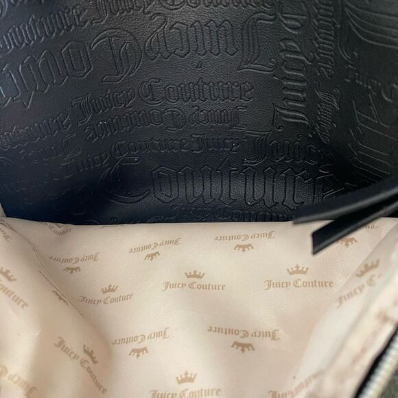Juicy Couture Black Embossed Logo Word Play Backpack - Picture 9 of 9